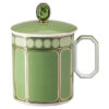 Tazza Signum con coperchio in porcellana, verde