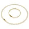 Una Angelic Set, taglio rotondo, bianco, placcato oro Una Angelic Set, taglio rotondo, bianco, placcato oro