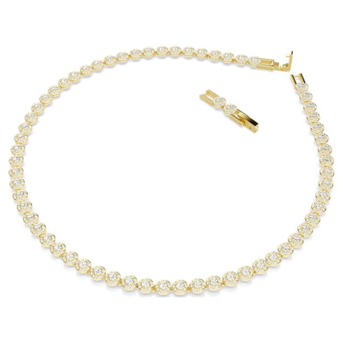 Una Angelic Set, taglio rotondo, bianco, placcato oro Una Angelic Set, taglio rotondo, bianco, placcato oro