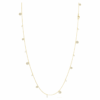 Una Angelic Strandage Crystal Pearl, taglio rotondo, bianco, placcato oro