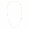 Una Angelic Strandage Crystal Pearl, taglio rotondo, bianco, placcato oro