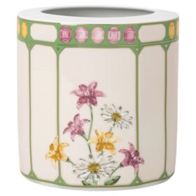 Vaso Idyllia in porcellana, motivo con stampa in cristallo, pigliamosche, medio, multicolore
