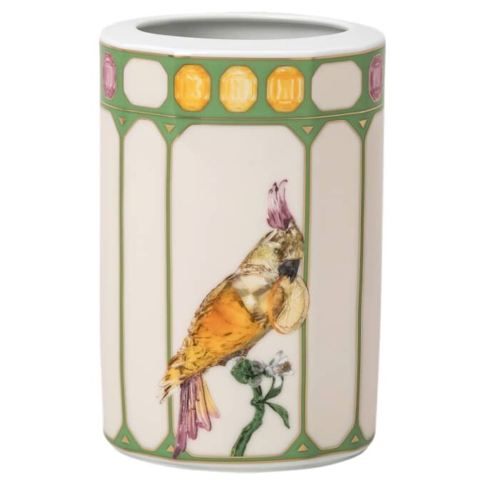 Vaso Idyllia in porcellana, motivo Crystal Print, cacatua, piccolo, multicolore Vaso Idyllia in porcellana, motivo Crystal Print, cacatua, piccolo, multicolore