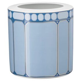 Vaso Signum in porcellana, largo, blu