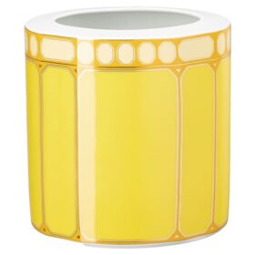 Vaso Signum in porcellana, largo, giallo