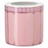 Vaso Signum in porcellana, largo, rosa Vaso Signum in porcellana, largo, rosa