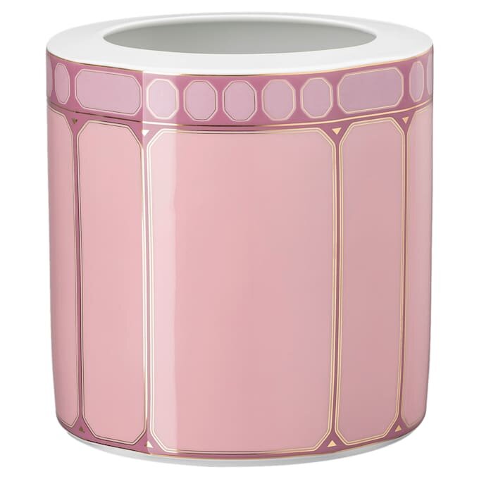 Vaso Signum in porcellana, largo, rosa Vaso Signum in porcellana, largo, rosa