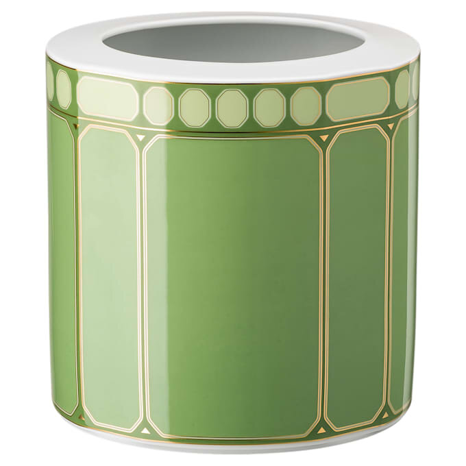 Vaso Signum in porcellana, largo, verde Vaso Signum in porcellana, largo, verde