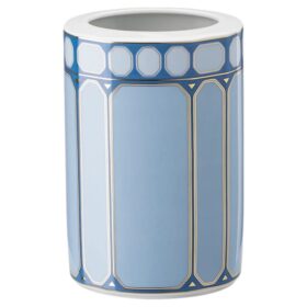 Vaso Signum in porcellana, medio, blu