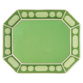 Vassoio Signum in porcellana, grande, verde