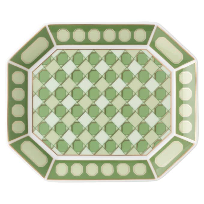 Vassoio Signum in porcellana, piccolo, verde Vassoio Signum in porcellana, piccolo, verde